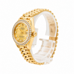 Rolex Datejust 26MM 69178 18K Yellow Gold Factory Diamond Watch
